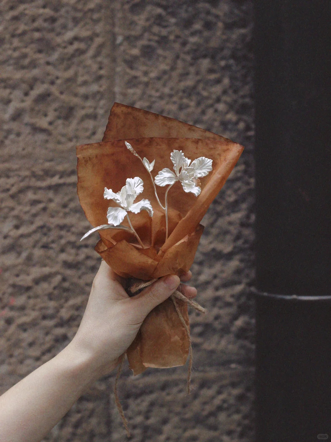 Elegant Handmade Iris Bouquet in 950 Sterling Silver
