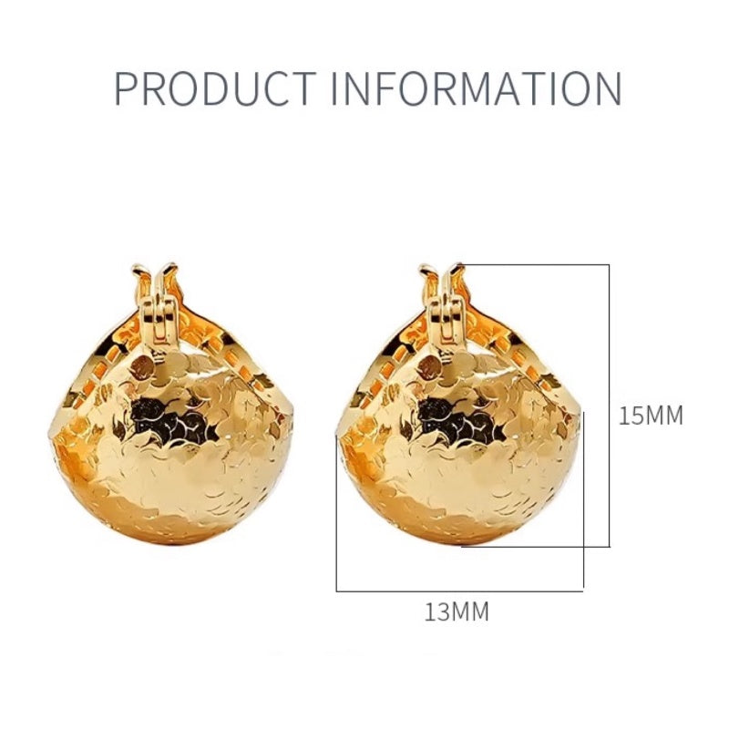 XIUSHU Sterling Silver Sequined Ball Earrings