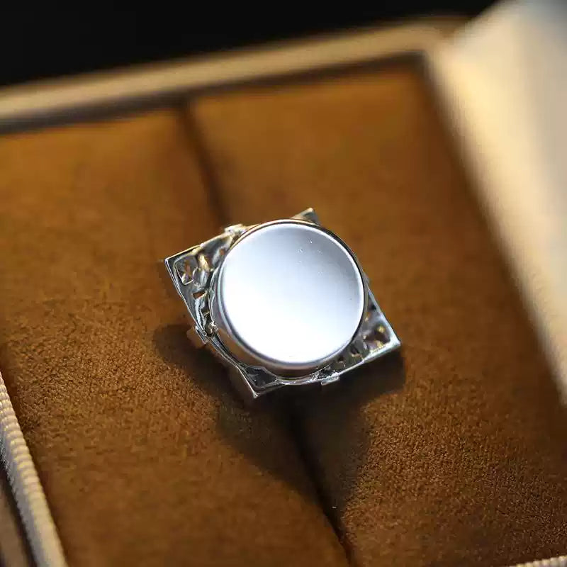 TONGSONG Champagne Gold Zircon Magnetic Clasp Brooch