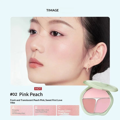 Timage Blush Palette – 3-in-1: Highlight, Contour & Flush