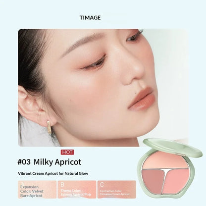 Timage Blush Palette – 3-in-1: Highlight, Contour & Flush