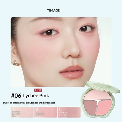 Timage Blush Palette – 3-in-1: Highlight, Contour & Flush