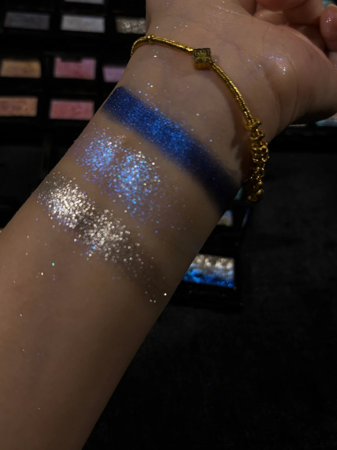 Coldnwild Blue Glitter Eyeshadow & Silver Shimmer Duo