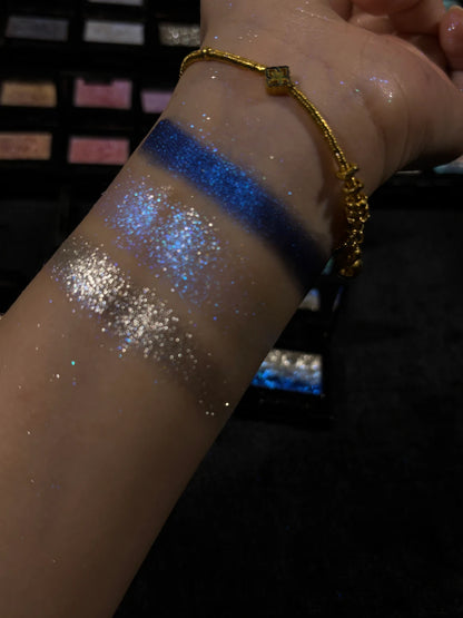 Coldnwild Blue Glitter Eyeshadow & Silver Shimmer Duo