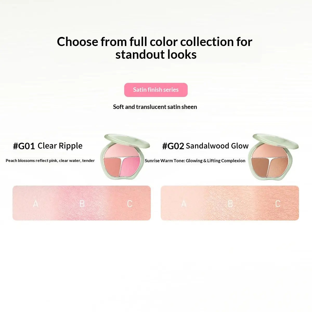 Timage Blush Palette – 3-in-1: Highlight, Contour & Flush