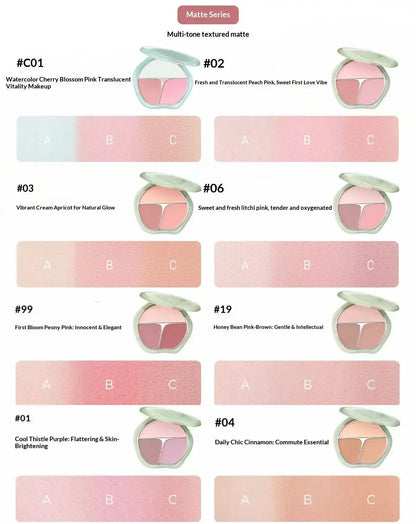 Timage Blush Palette – 3-in-1: Highlight, Contour & Flush