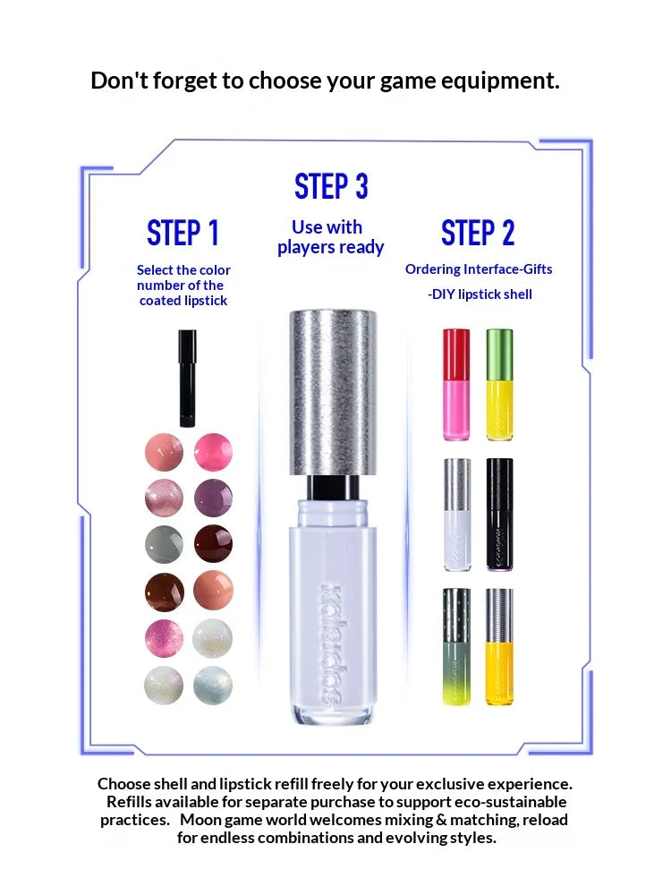 Kaleidos Moon Arcade Glassload Lip Melt – Mirror-Like Glossy Lipstick