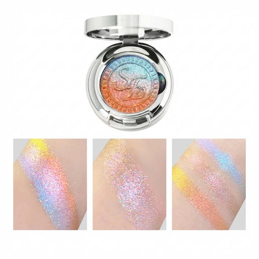 SheenEffect Shimmer Icy Blue to Warm Orange Multichrome Eyeshadow