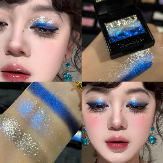 Coldnwild Blue Glitter Eyeshadow & Silver Shimmer Duo