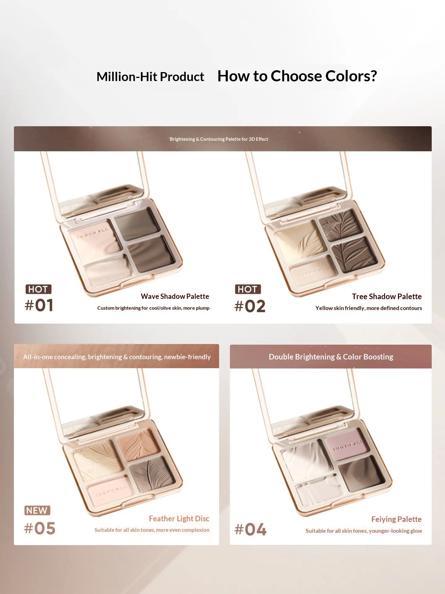 Judydoll Contour & Highlighter Palette 2 IN 1