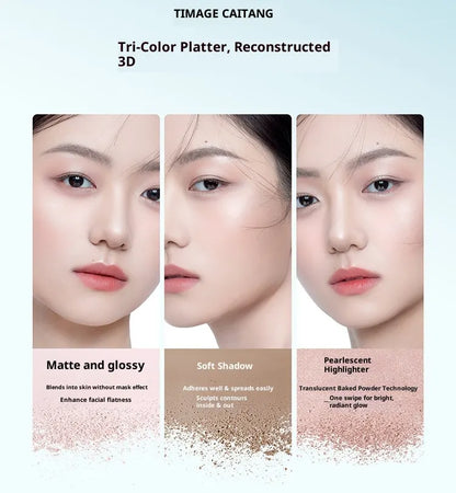 TIMAGE Contour Palette – 3-in-1 Matte Highlight & Shadow for 3D Lift