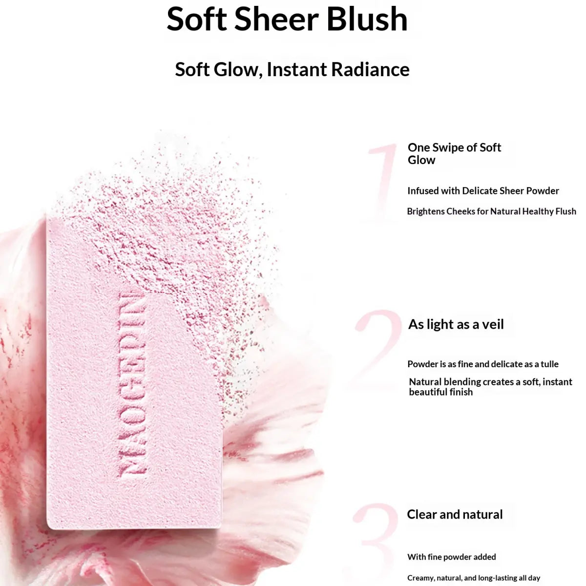 MAOGEPING Blush: Gauzy Magic – Natural & Buildable Finish