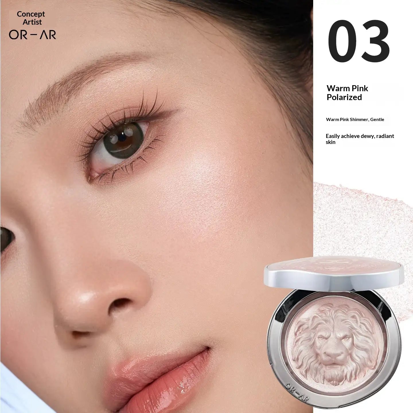 ORIGINAL ARTIST Lion's Head 2-in-1 Highlighter Contour Palette