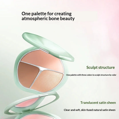 Timage Blush Palette – 3-in-1: Highlight, Contour & Flush