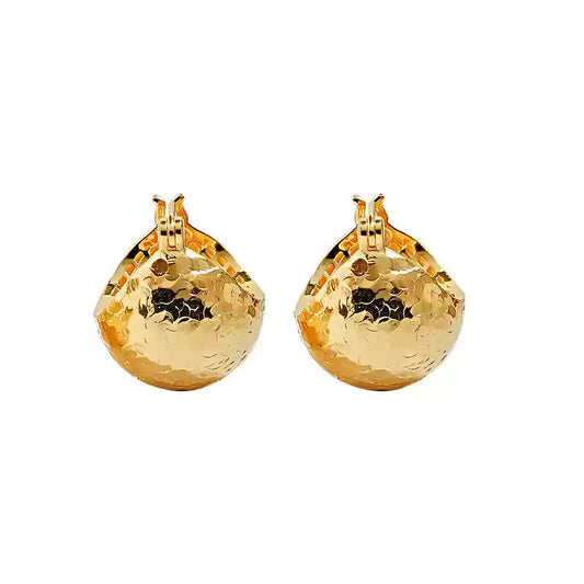 XIUSHU Sterling Silver Sequined Ball Earrings
