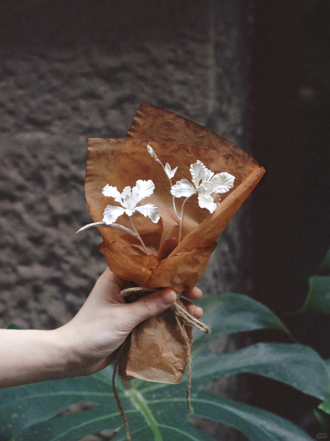 Elegant Handmade Iris Bouquet in 950 Sterling Silver