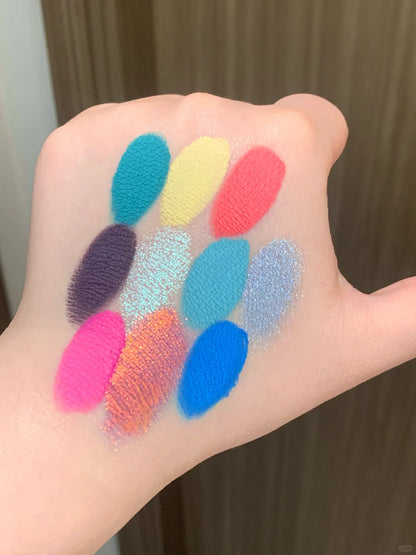 ROINGNEAO 10-Color Bright Eyeshadow Palette
