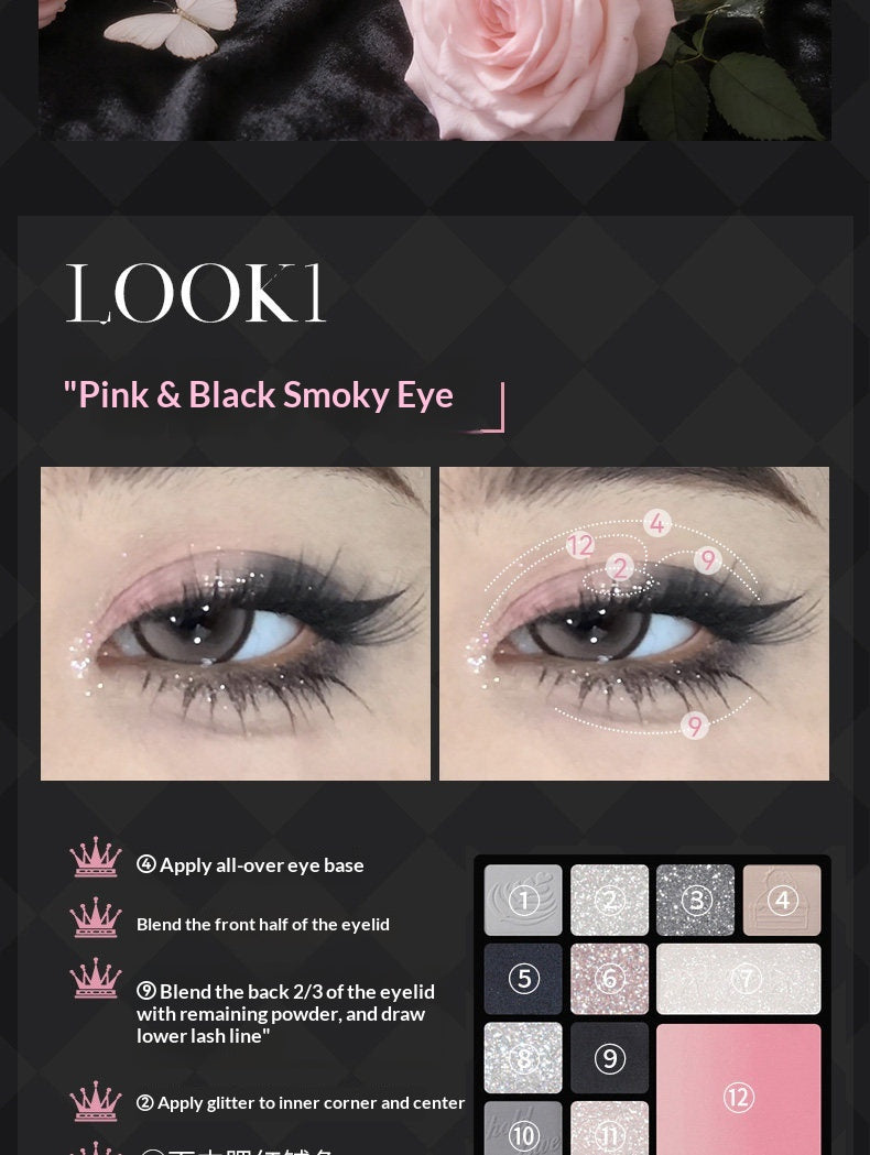 HOLD LIVE Dark Fairy Tale 12-Color Eyeshadow Palette