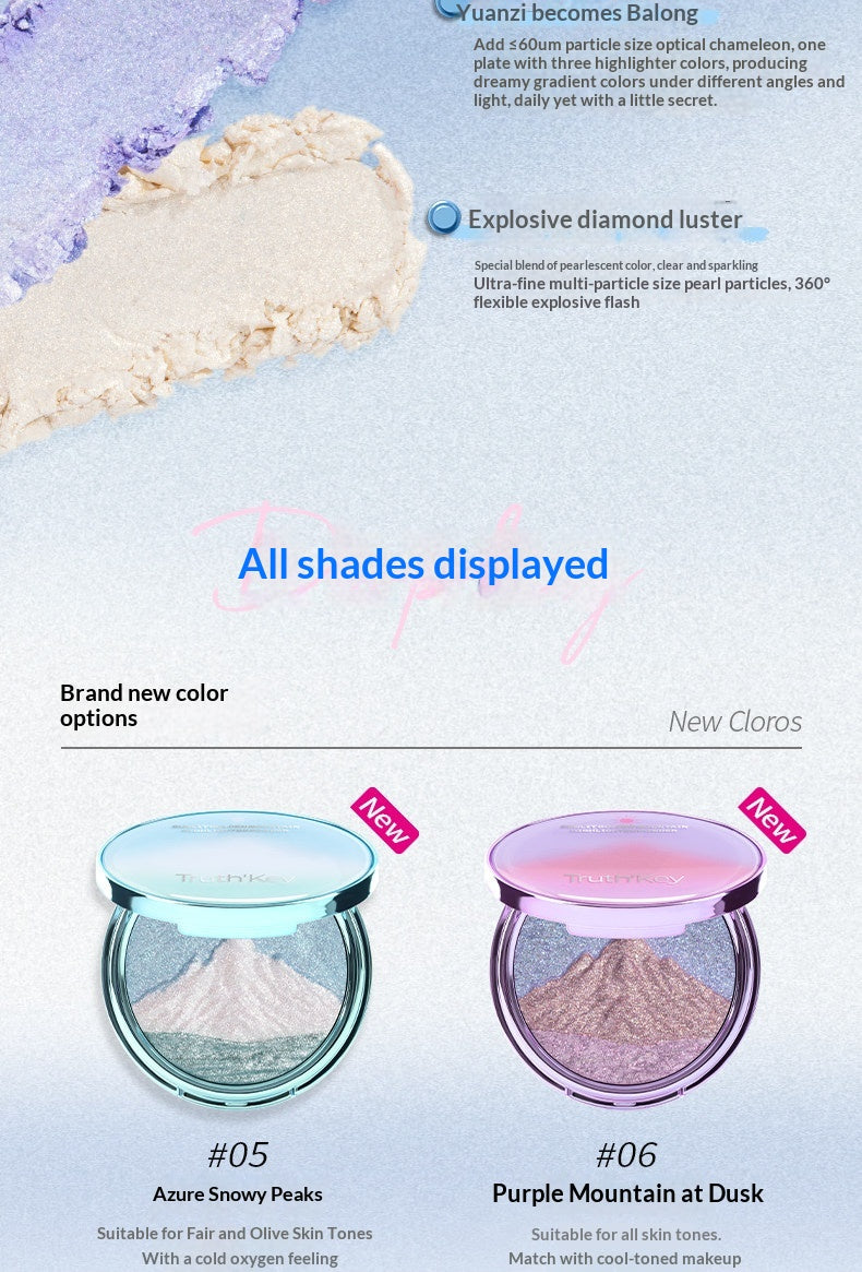 Truth‘Key "Sunlit Peaks" 3-Color Strobing Highlighter