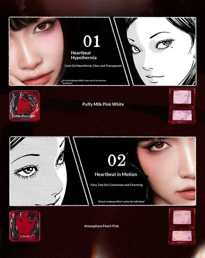 Junji Ito × Little ONDINE Tomie Embossed Blush Palette