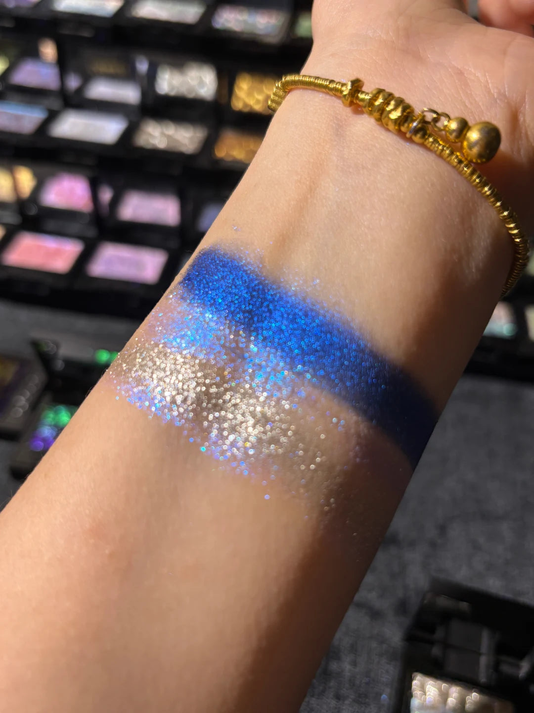 Coldnwild Blue Glitter Eyeshadow & Silver Shimmer Duo