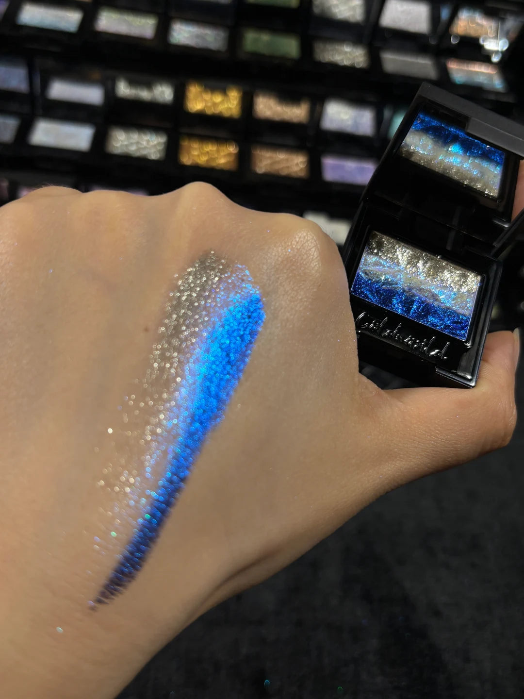 Coldnwild Blue Glitter Eyeshadow & Silver Shimmer Duo