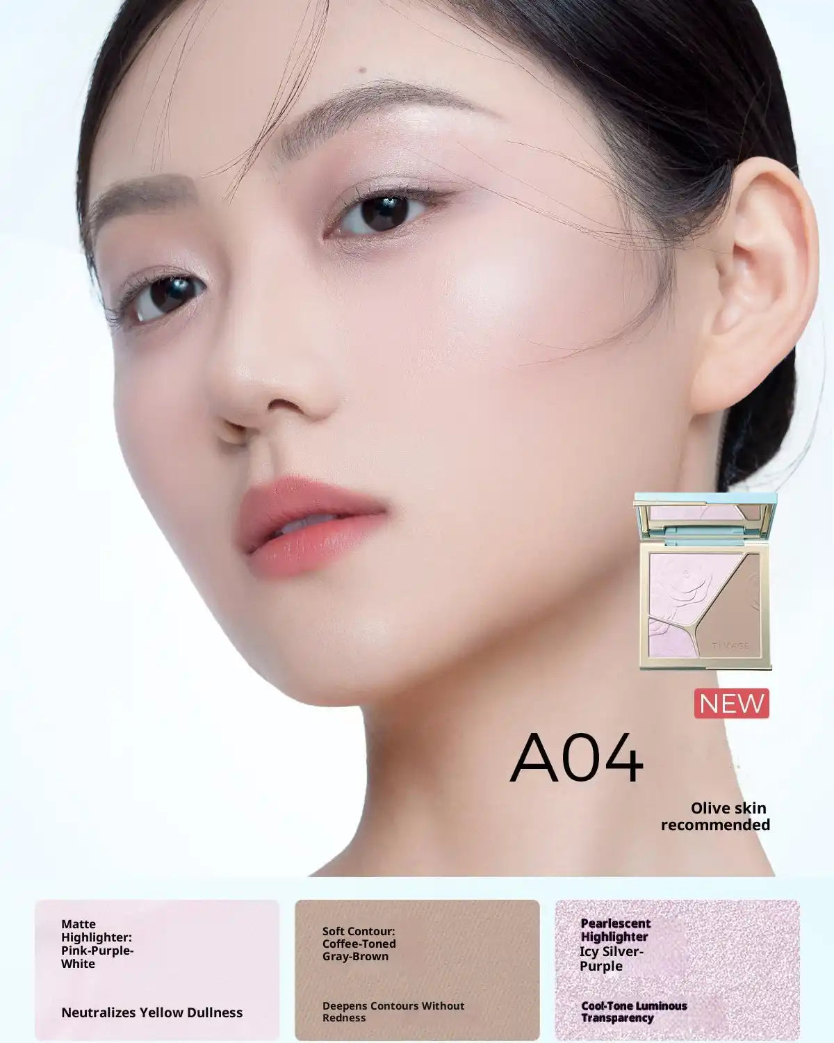 TIMAGE Contour Palette – 3-in-1 Matte Highlight & Shadow for 3D Lift