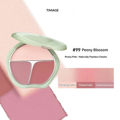 Timage Blush Palette – 3-in-1: Highlight, Contour & Flush