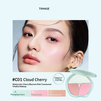 Timage Blush Palette – 3-in-1: Highlight, Contour & Flush