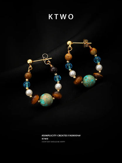 Close-up of the secure and hypoallergenic earring hooks on our turquoise drop earrings