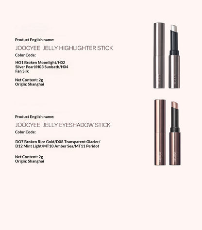 Close-up view of the JOOCYEE One-Swipe Eyeshadow Stick packaging design