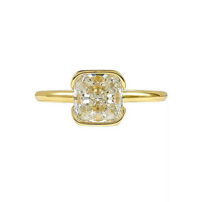 XIUSHU 2 CT Solitaire Ring in Solid S925 Sterling Silver