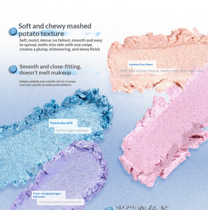 Macro shot showing the ultra-fine, non-gritty shimmer particles in the TruthKey highlighter.